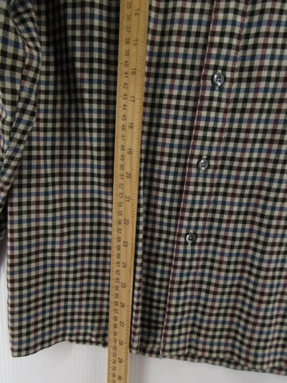 Aquas cutum Of London Shirt Medium Wool Plaid Button Down Heritage